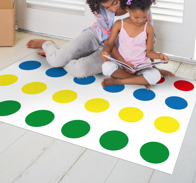 Vinyl rug twister game for kids - TenStickers