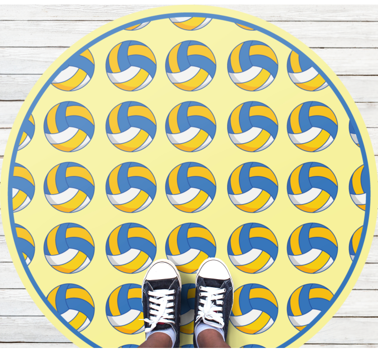 Volleyball Motif gaming vinyl rug - TenStickers