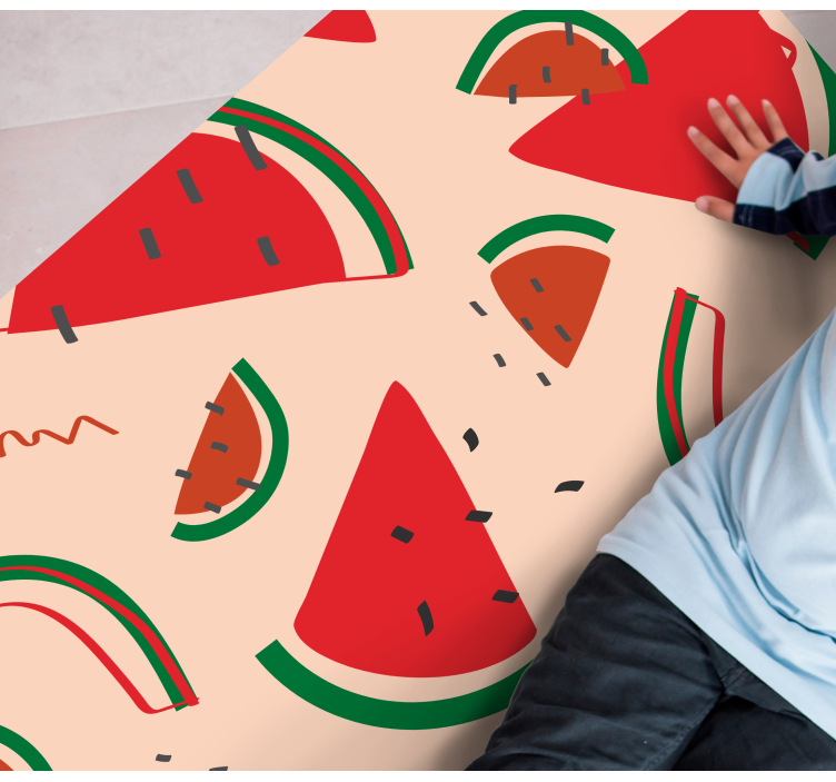 Watercolor watermelon slices floor mat - TenStickers
