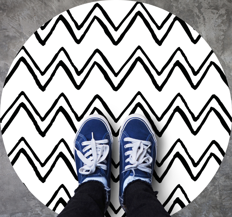 Wavy Stripe Pattern stripes vinyl rug - TenStickers