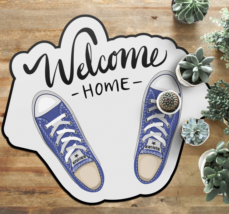 Welcome Footwear custom vinyl rug - TenStickers