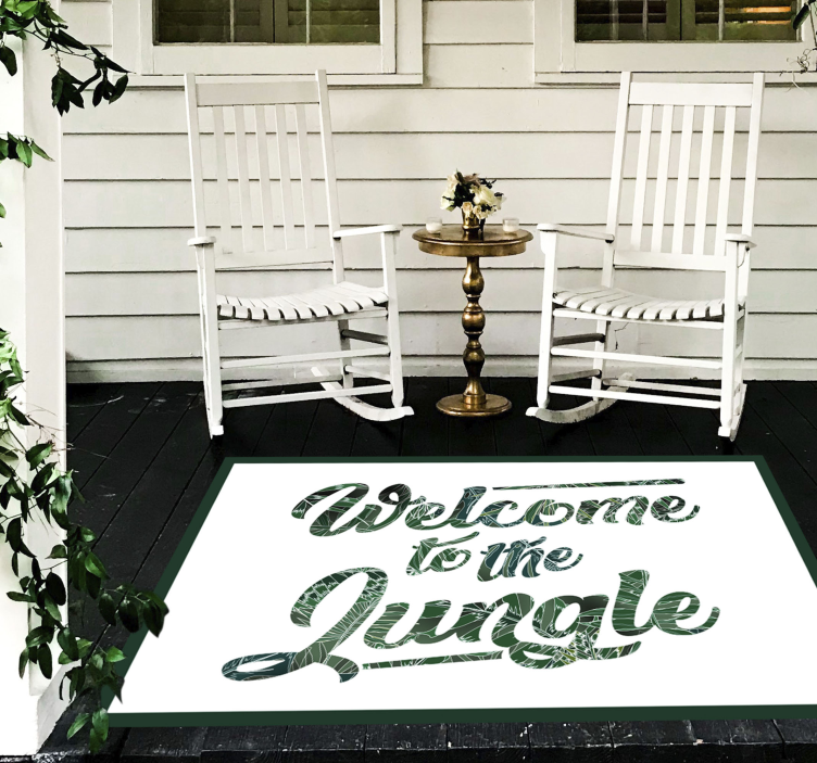 Welcome to the jungle custom rug - TenStickers