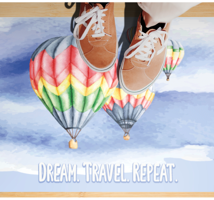 Wish journey recur minimalist vinyl rug - TenStickers