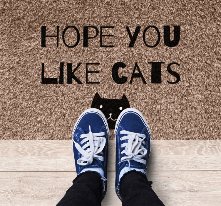 Hope you like cats custom vinyl rug - TenStickers