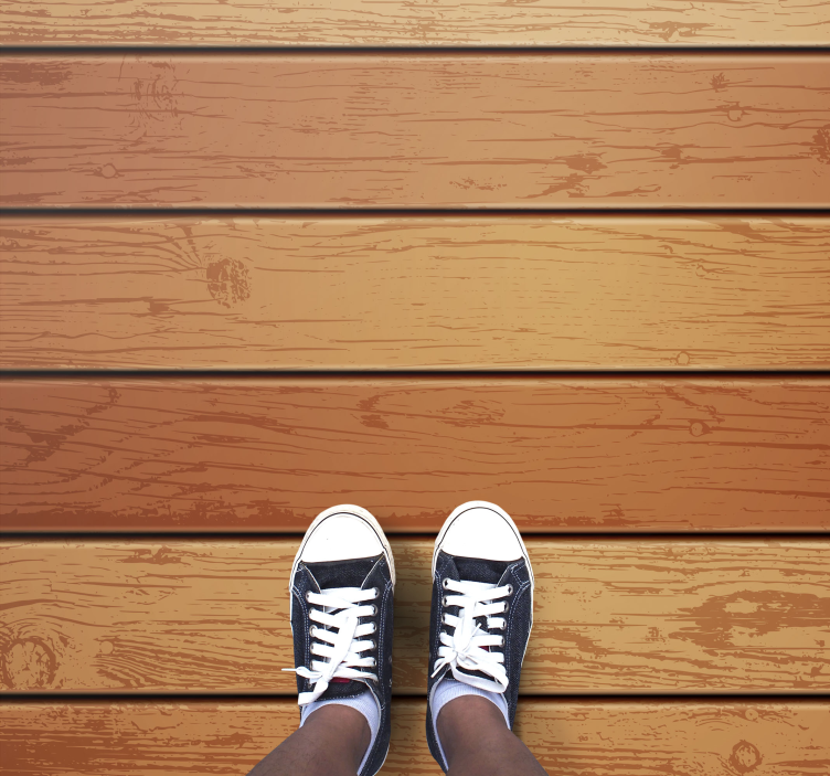 Wooden Plank Simulacrum wood vinyl rug - TenStickers