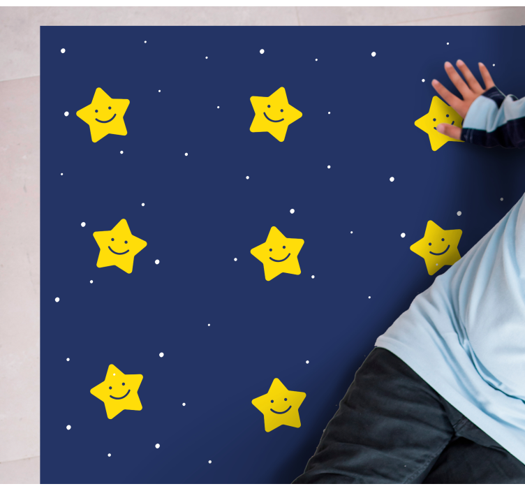 yellow stars for kids bedroom rug - TenStickers
