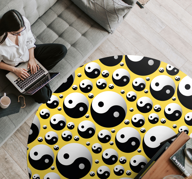 Yin Yang Harmony gaming vinyl rug - TenStickers