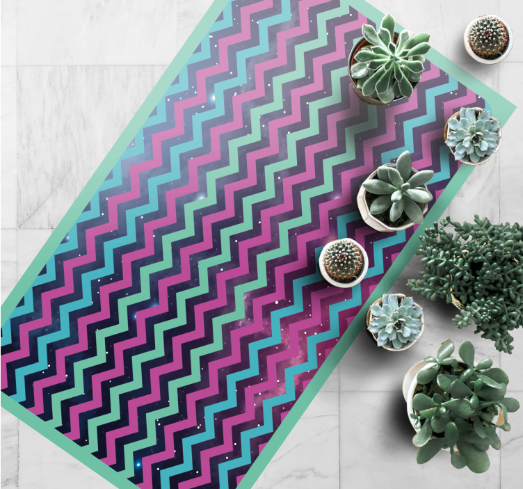 Zigzag Pattern geometric vinyl rug - TenStickers