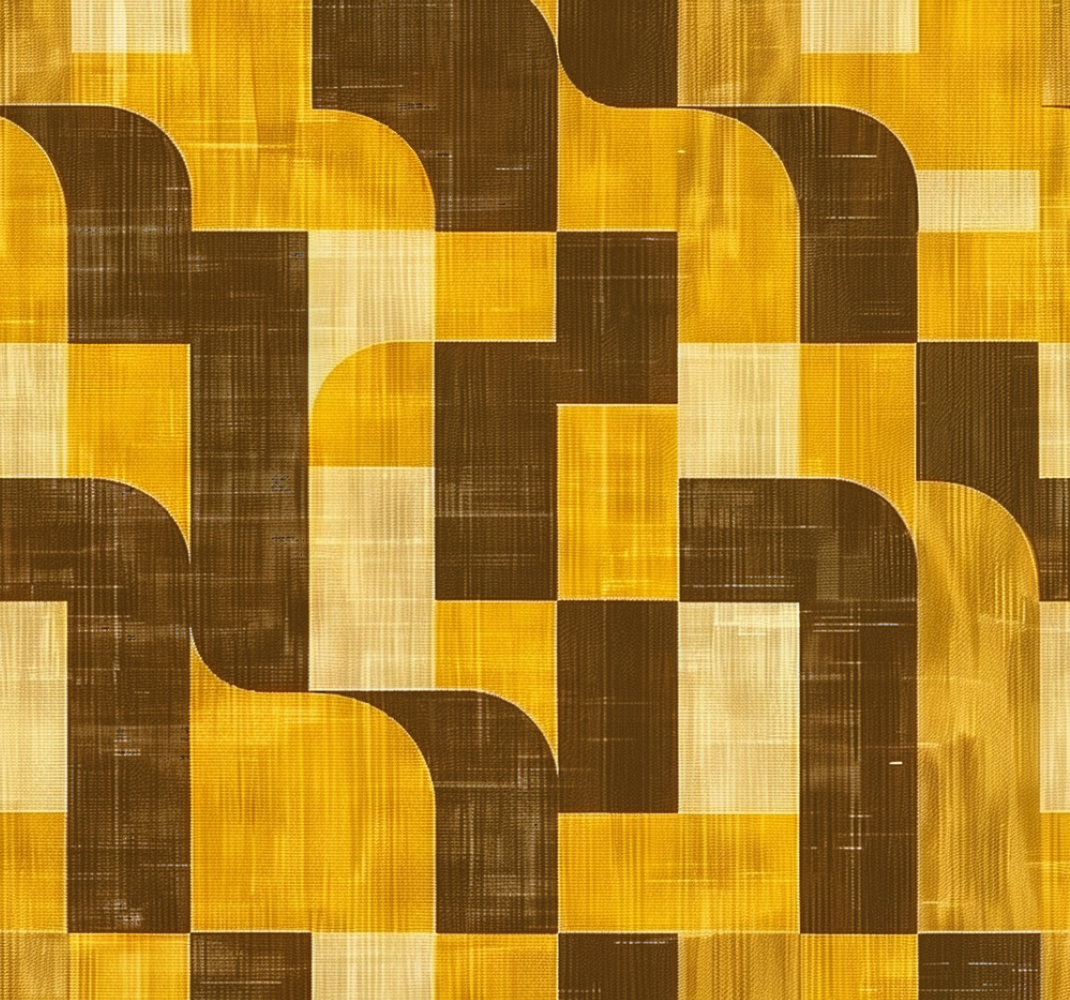 Art deco style yellow vinyl rug - TenStickers