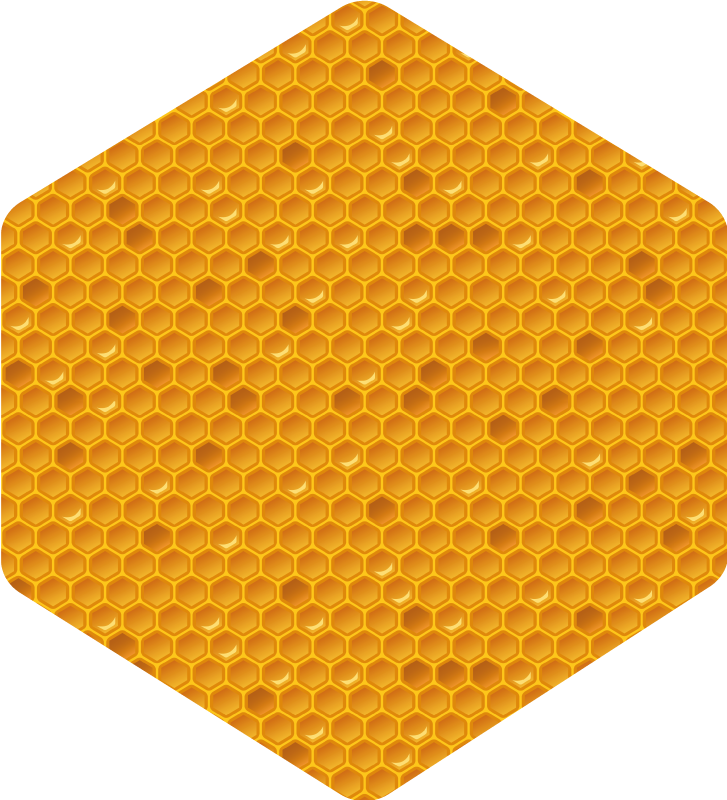 Honeycomb design yellow vinyl rug - TenStickers