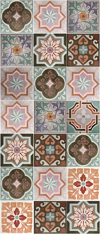 Piastrelline Siciliane kitchen vinyl rug - TenStickers