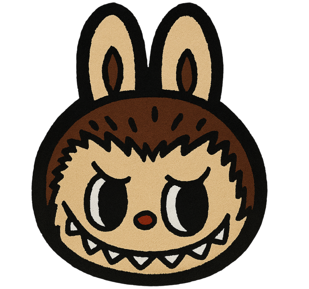 Classic brown Labubu vinyl rug - TenStickers