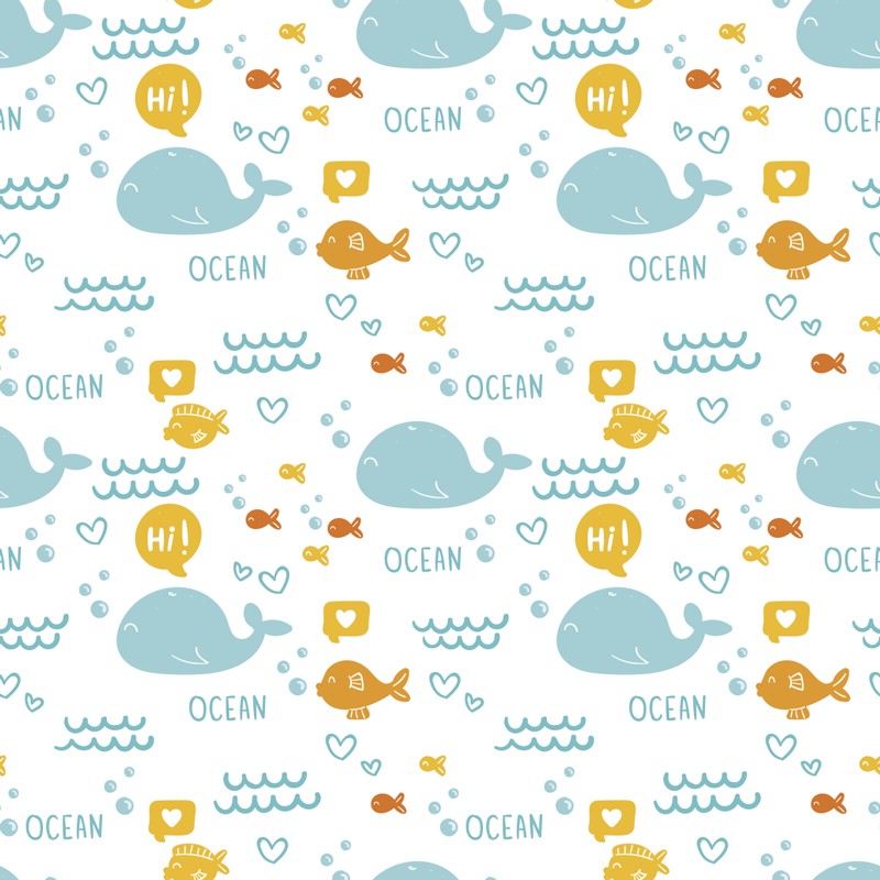 Animal vinyl rug for vibrant and joyful ocean decor - TenStickers