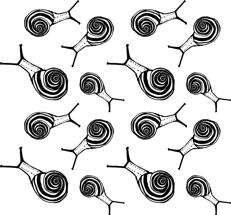 Animal vinyl rug snail set - TenStickers