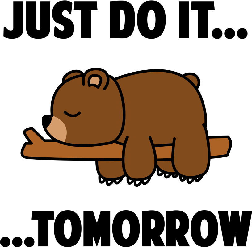 Animal vinyl rug just do it tomorrow - TenStickers