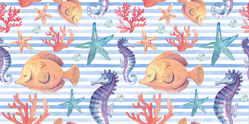 Animal vinyl rug sea life patterns - TenStickers