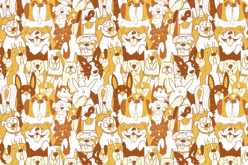 Animal vinyl rug dog party - TenStickers