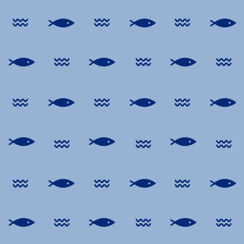 Minimal fish pattern animal vinyl rug - TenStickers