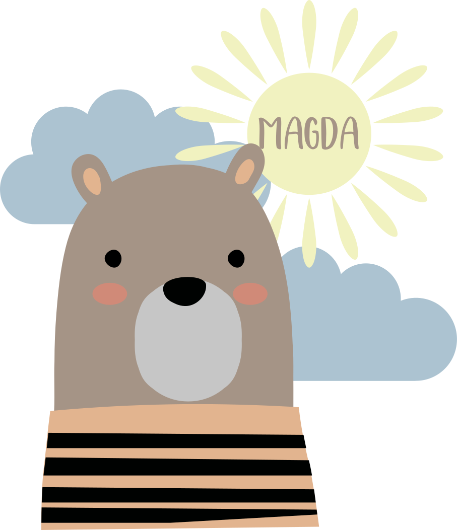 Animal vinyl rug customisable brown bear - TenStickers