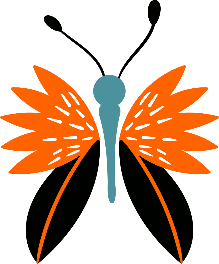 Colorful butterfly accent animal vinyl rug - TenStickers