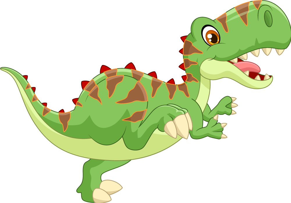 Friendly dinosaur character animal vinyl rug - TenStickers