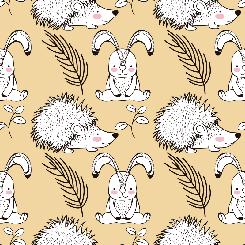 Animal vinyl rug with adorable animal designs - TenStickers