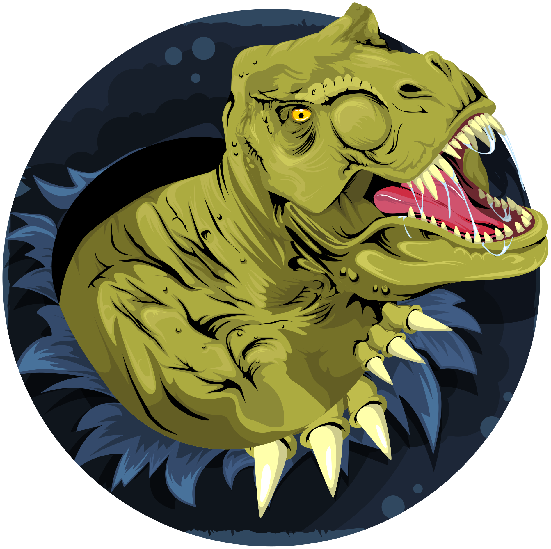 Tyrannosaurus rex skull animal vinyl rug - TenStickers