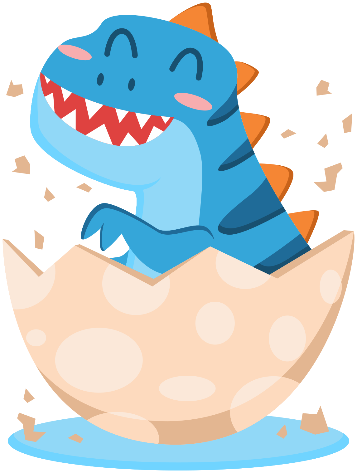 Animal vinyl rug happy hatchling dinosaur - TenStickers