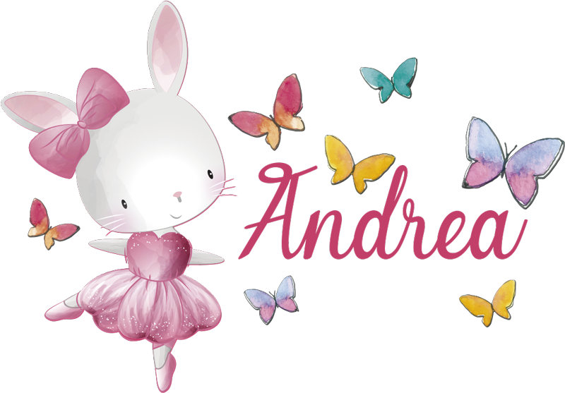 Animal vinyl rug featuring ballet girl design - TenStickers