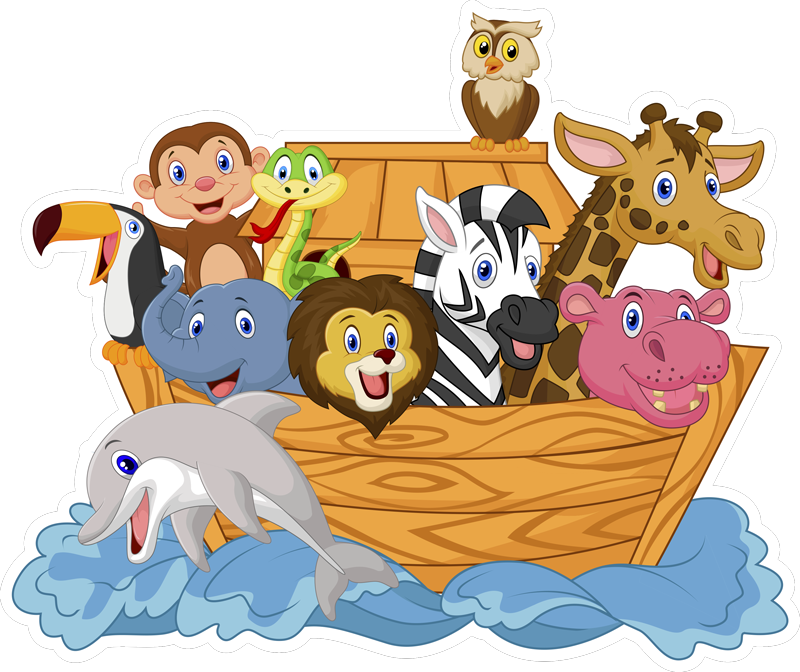 Animal vinyl rug noah's ark for kids - TenStickers