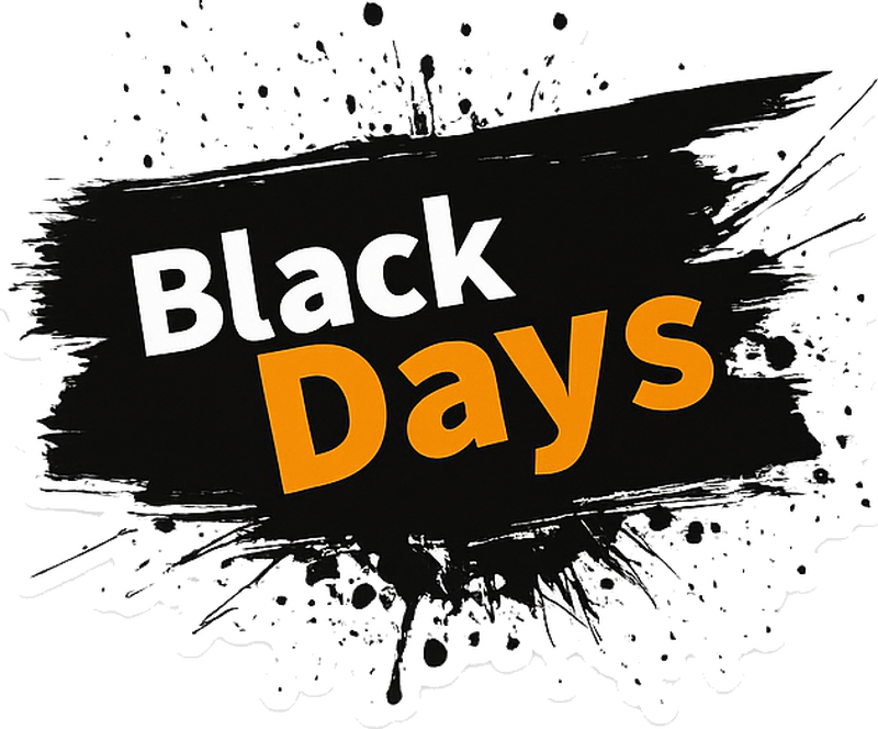 Black friday vinyl rug black and white black days - TenStickers