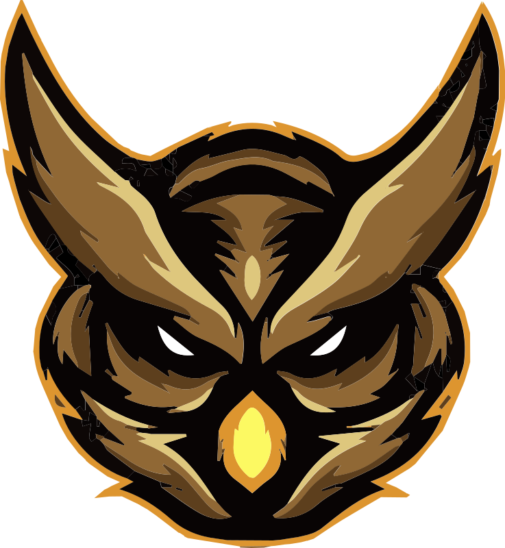 Fierce owl emblem animal vinyl rug - TenStickers