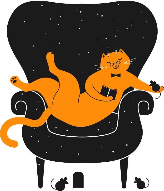 Cat and mouse animal vinyl rug - TenStickers