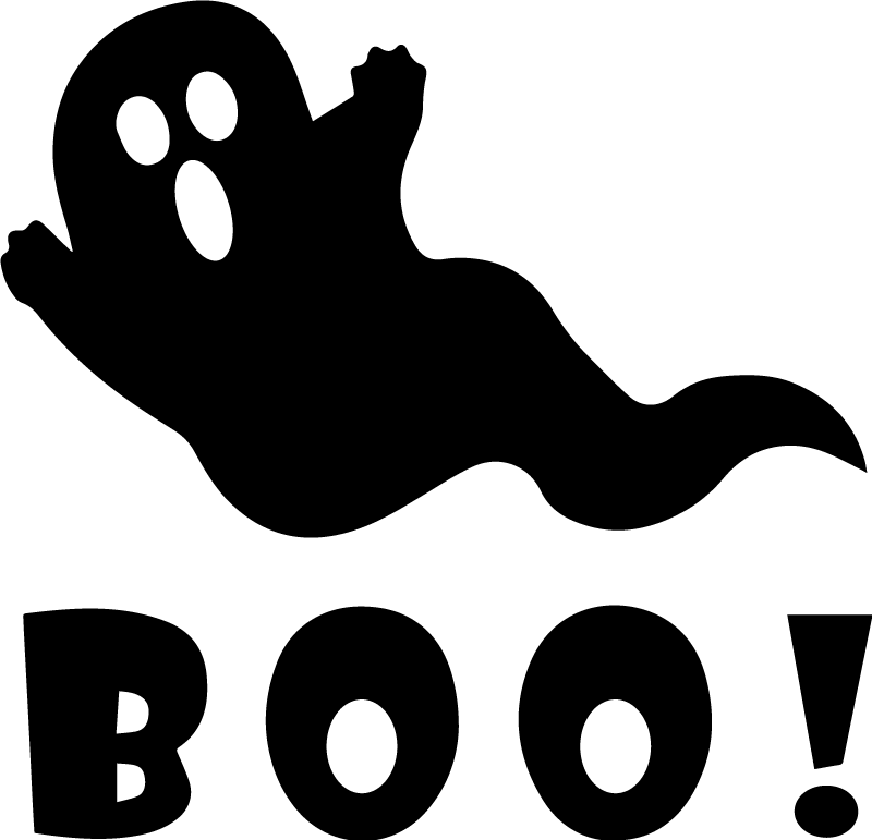 Halloween vinyl rug ghostly boo display - TenStickers