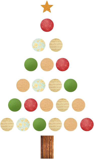 Christmas vinyl rug colorful tree - TenStickers