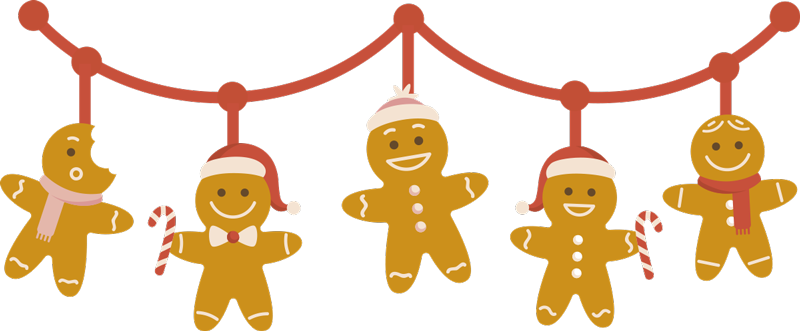 Christmas vinyl rug christmas cookie border - TenStickers