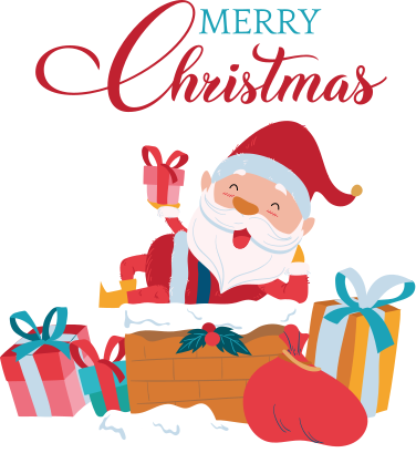 Christmas vinyl rug for a merry christmas with santa claus - TenStickers