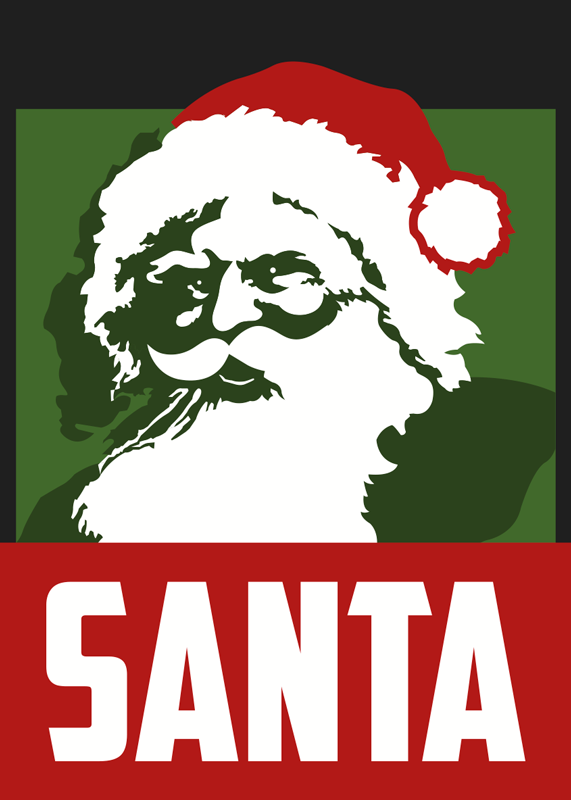 Christmas vinyl rug realistic santa claus design - TenStickers