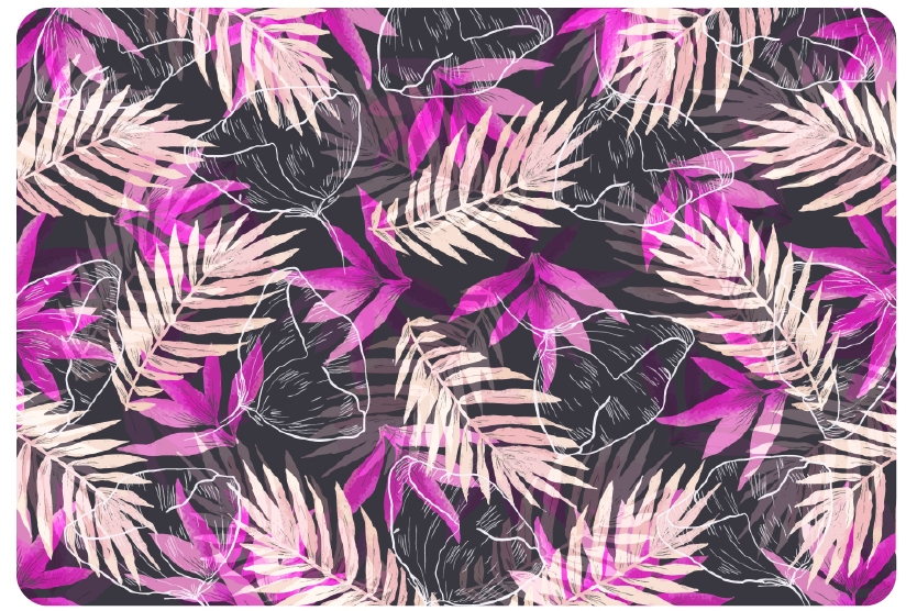 Flower vinyl rug exotic flowers - TenStickers