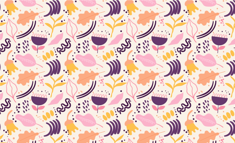 Flower vinyl rug in vibrant floral design - TenStickers