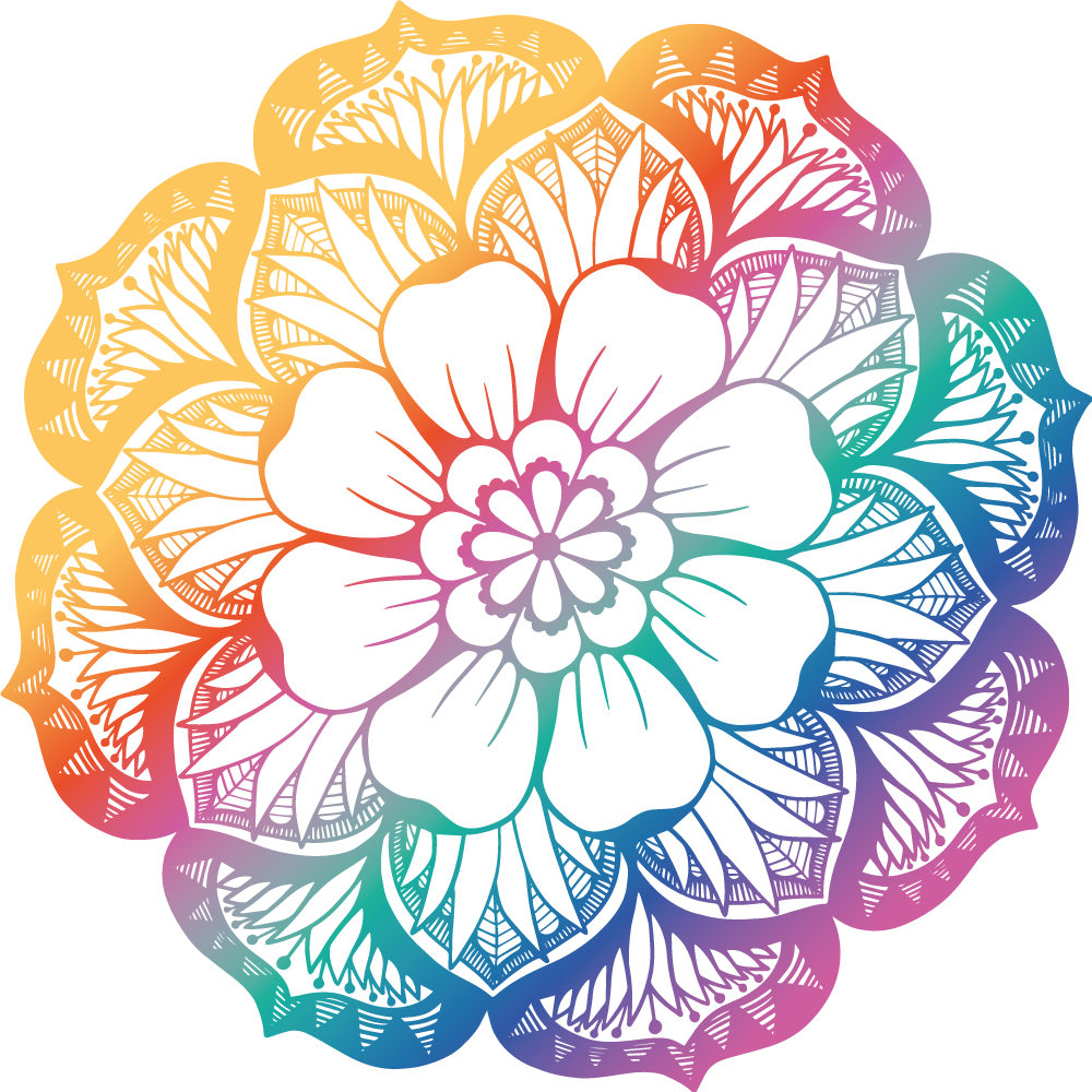 Flower vinyl rug with lively floral design - TenStickers