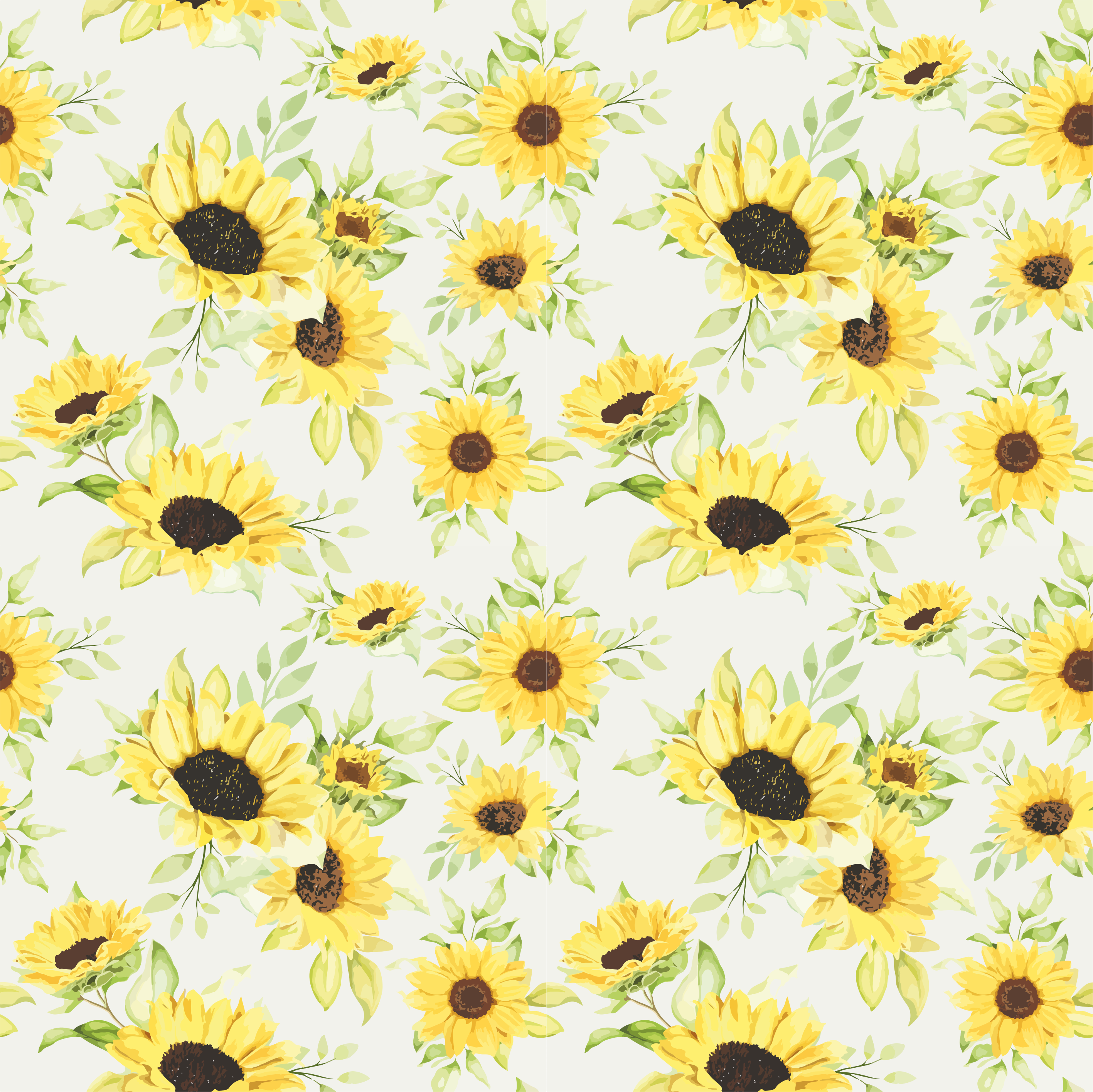 Flower vinyl rug watercolor sunflowers - TenStickers