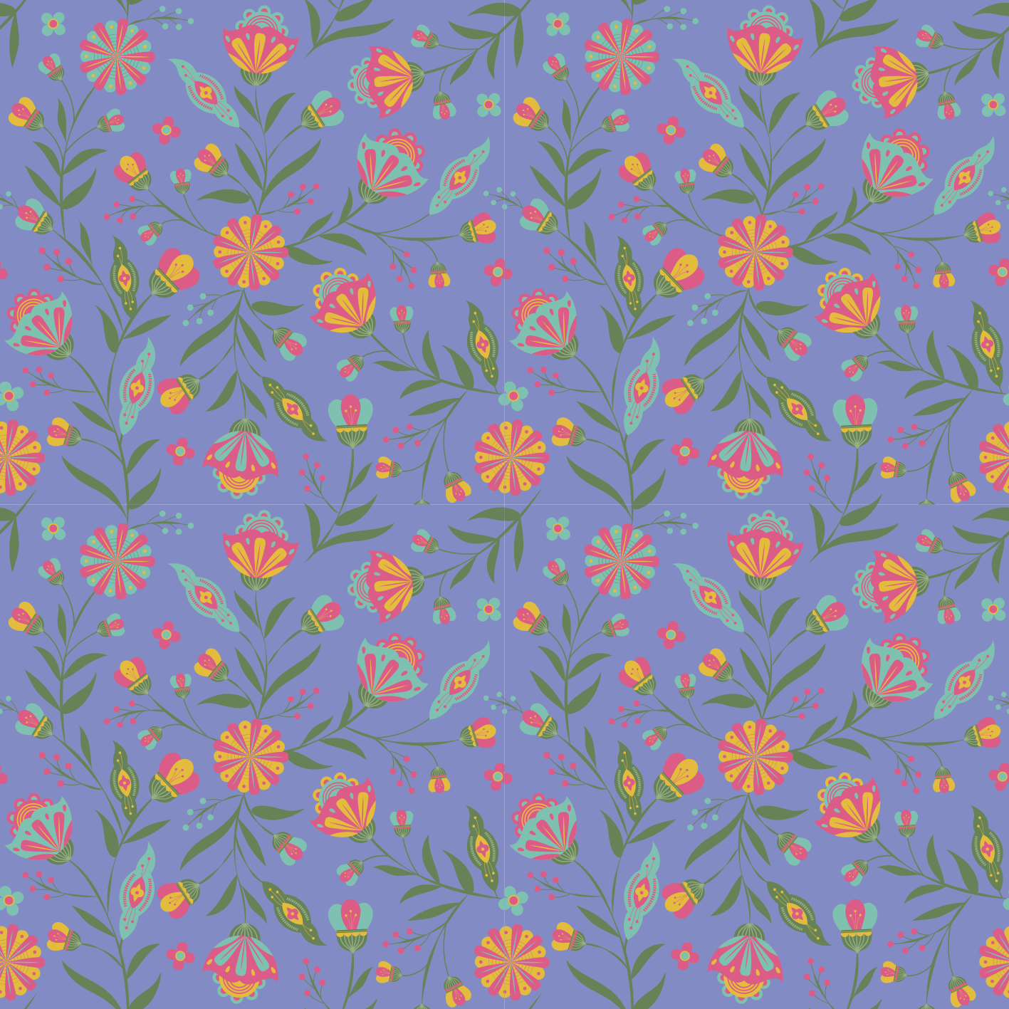 Flower vinyl rug with adorable kids' design - TenStickers