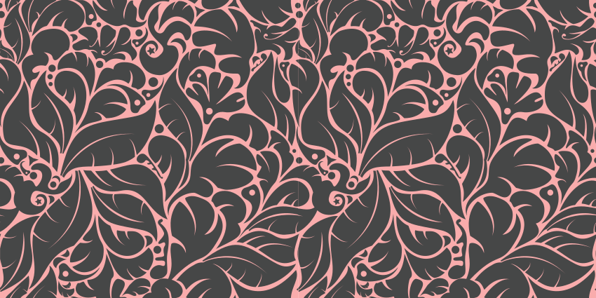 Floral vintage pattern flower vinyl rug - TenStickers
