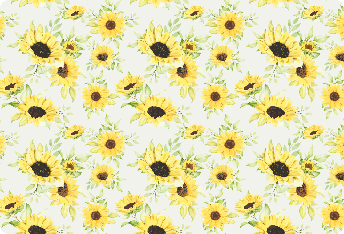 Flower vinyl rug with beautiful sunflower pattern - TenStickers