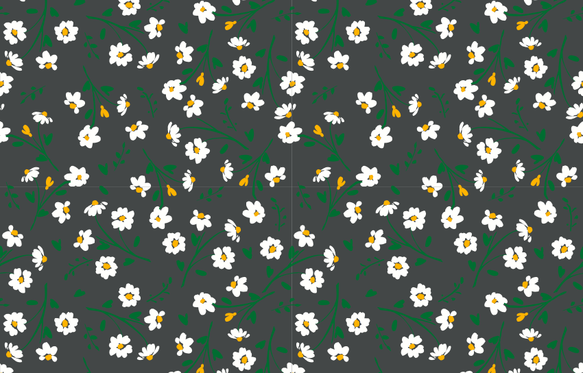 Flower vinyl rug daisy flower on grey background - TenStickers