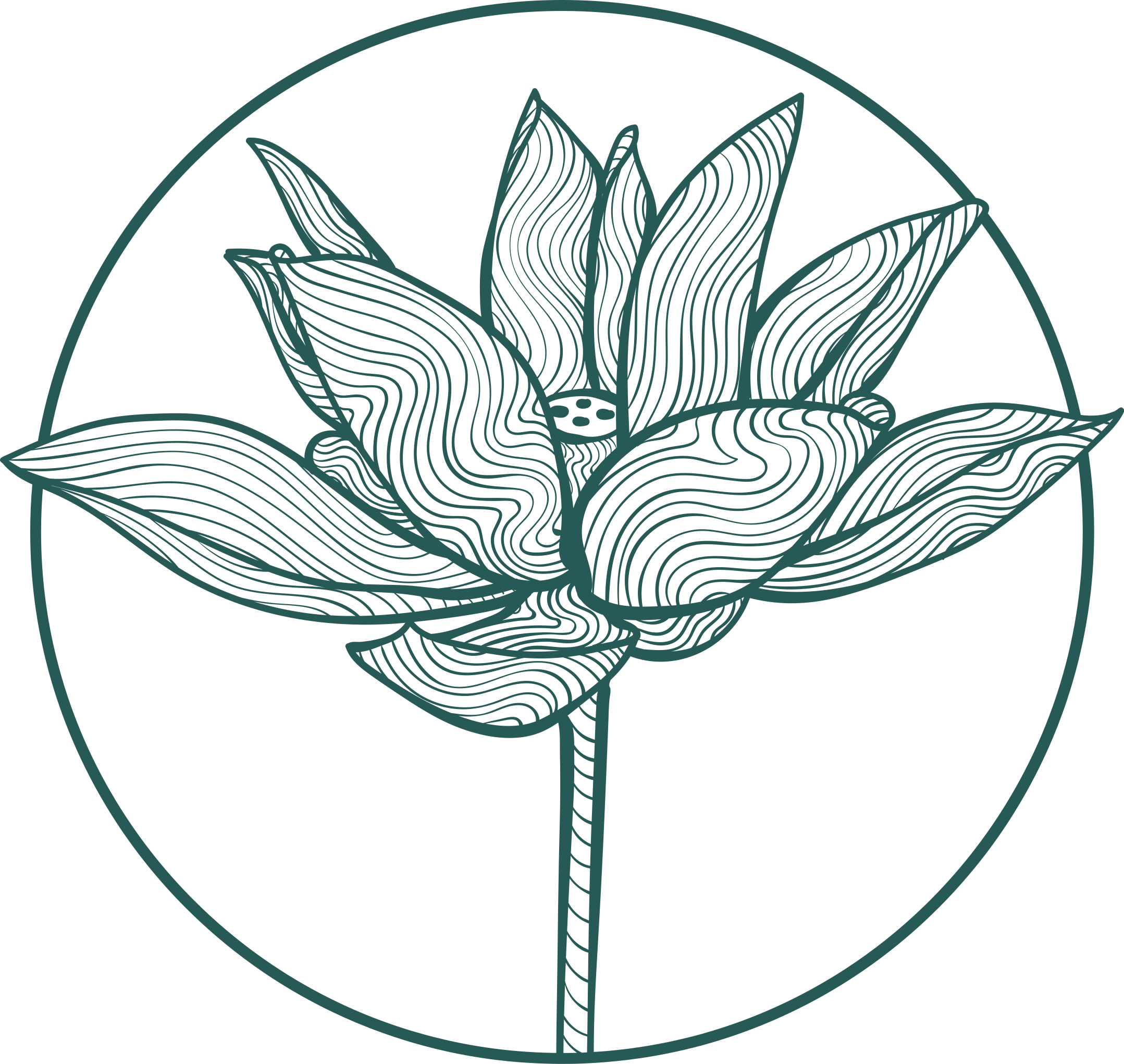 Flower vinyl rug lotus blossom design - TenStickers