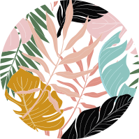 Flower vinyl rug with vibrant abstract floral design - TenStickers