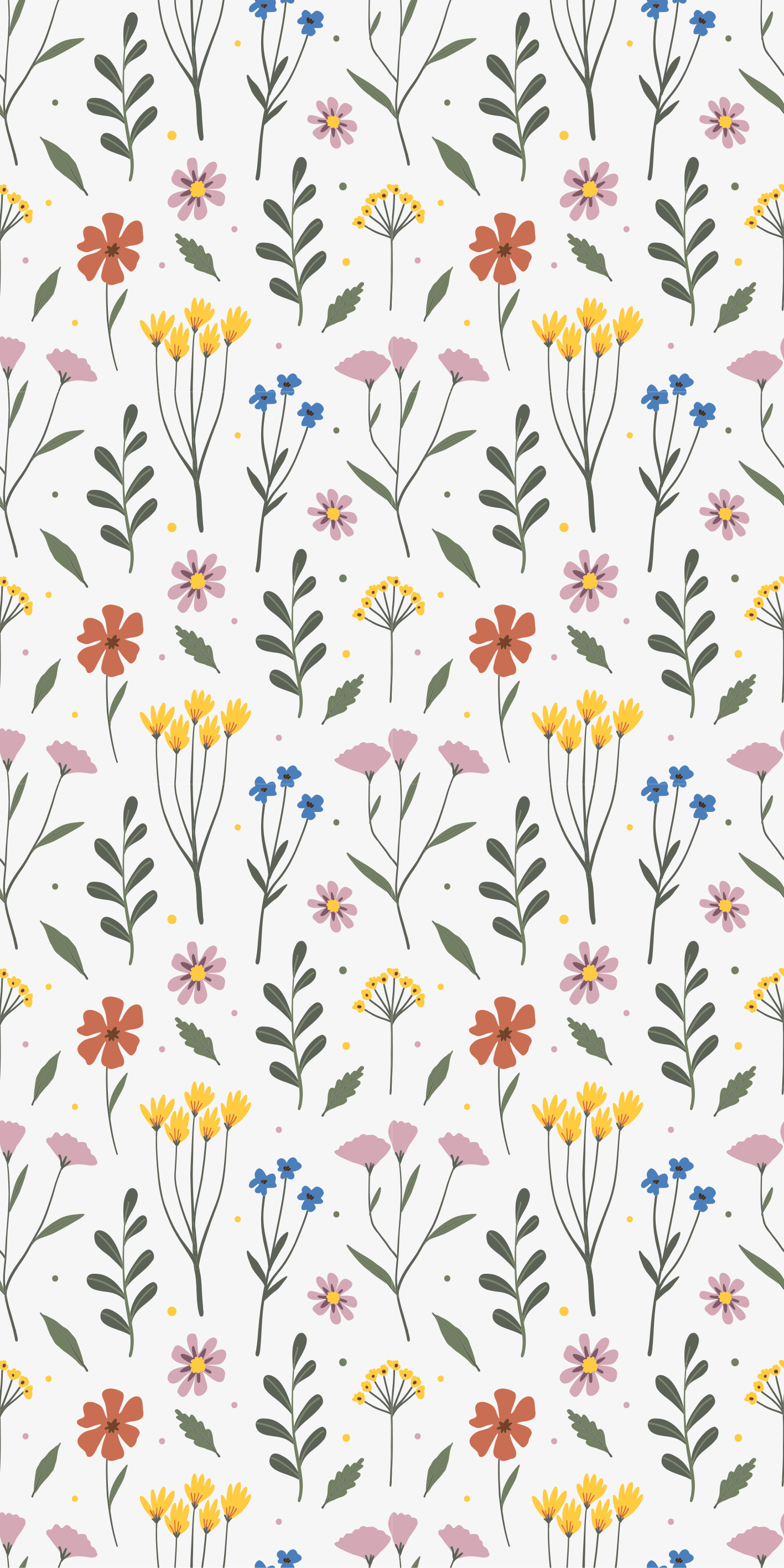 Flower vinyl rug garden multicolor floral design - TenStickers