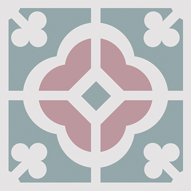 Kitchen vinyl rug floral hydraulic tile - TenStickers